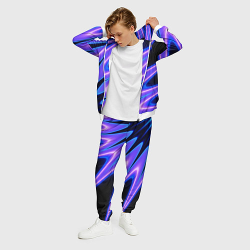 Мужской костюм Color multi-colored neon / 3D-Белый – фото 3