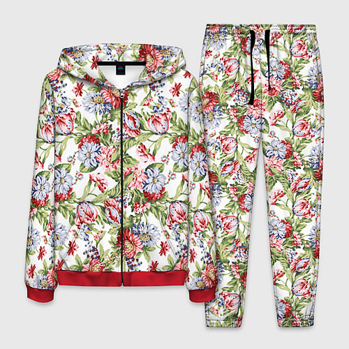 Мужской костюм Цветы / 3D-Красный – фото 1