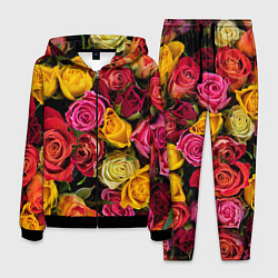 Костюм мужской Ассорти из роз, цвет: 3D-черный