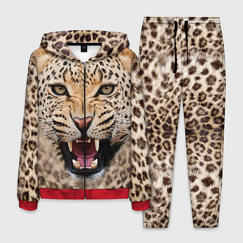 Мужской костюм Взгляд леопарда / 3D-Красный – фото 1