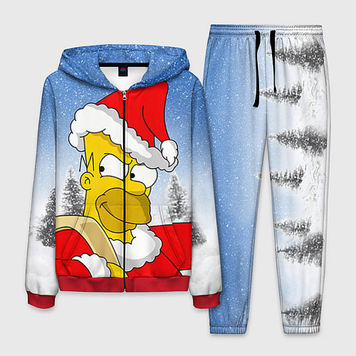 Мужской костюм Санта Гомер / 3D-Красный – фото 1