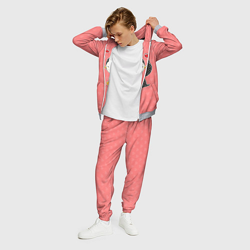 Мужской костюм Влюбленные пингвины / 3D-Меланж – фото 3