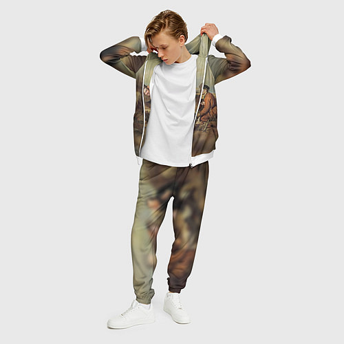 Мужской костюм Русские охотники / 3D-Белый – фото 3