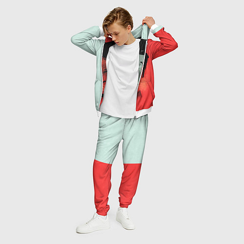 Мужской костюм Norton: White & Red / 3D-Белый – фото 3