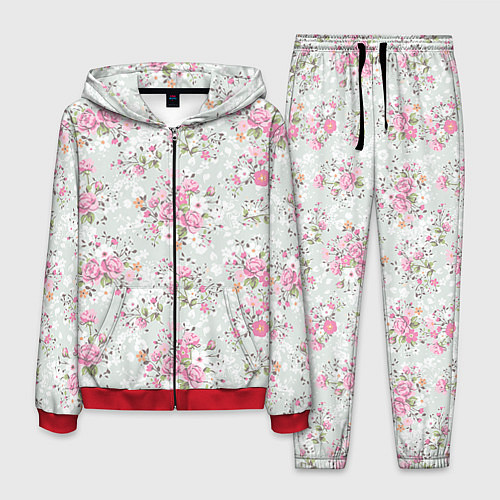 Мужской костюм Flower pattern / 3D-Красный – фото 1