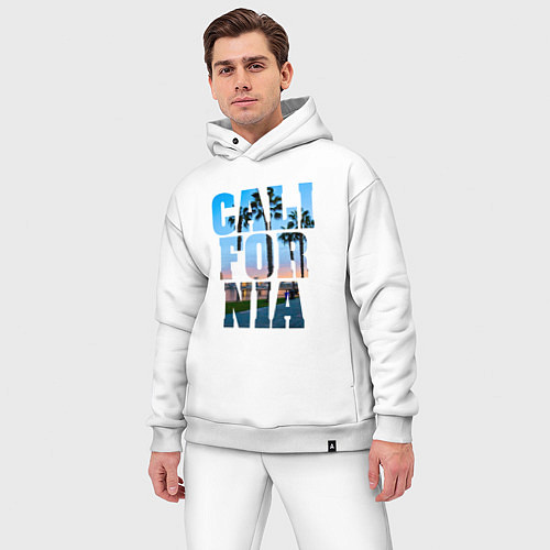 Мужской костюм оверсайз California Dreams / Белый – фото 3