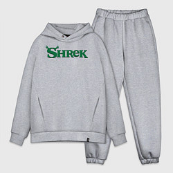 Мужской костюм оверсайз Shrek: Logo, цвет: меланж