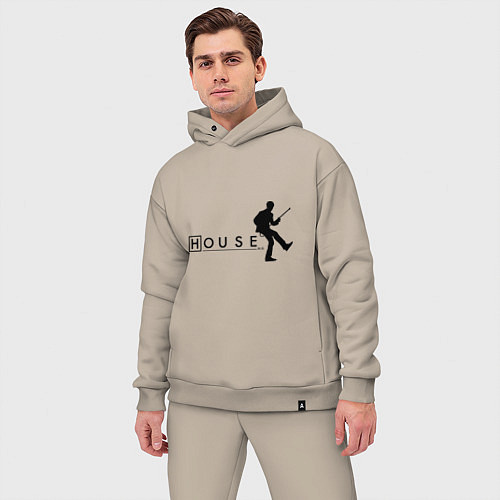 Мужской костюм оверсайз House MD / Миндальный – фото 3