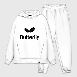 Мужской костюм оверсайз Butterfly Logo, цвет: белый