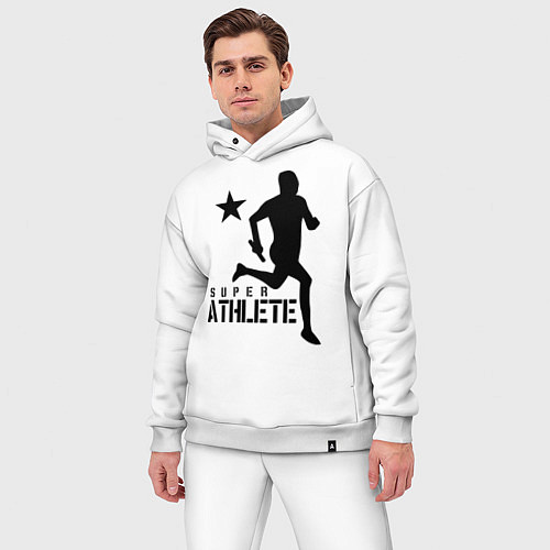 Мужской костюм оверсайз Лёгкая атлетика / Белый – фото 3