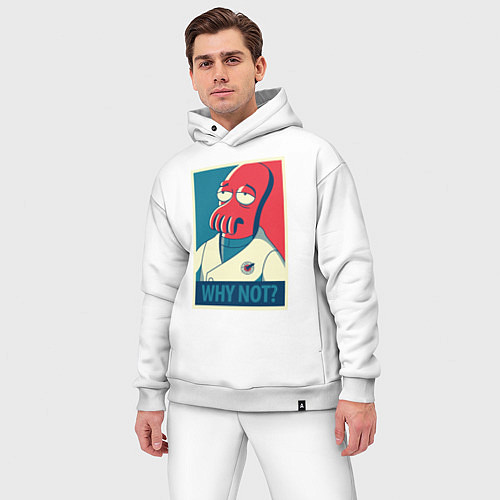 Мужской костюм оверсайз Zoidberg: Why not? / Белый – фото 3