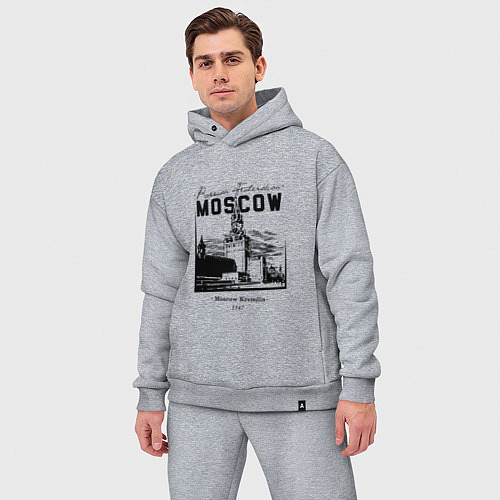 Мужской костюм оверсайз Moscow Kremlin 1147 / Меланж – фото 3