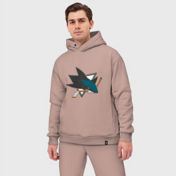 Мужской костюм оверсайз San Jose Sharks, цвет: пыльно-розовый — фото 2