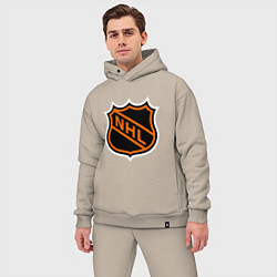 Мужской костюм оверсайз NHL цвета миндальный — фото 2