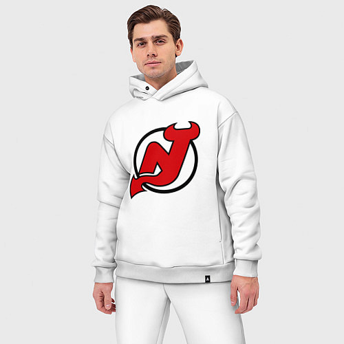 Мужской костюм оверсайз New Jersey Devils / Белый – фото 3