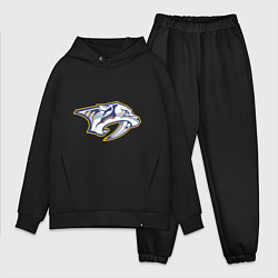 Мужской костюм оверсайз Nashville Predators, цвет: черный