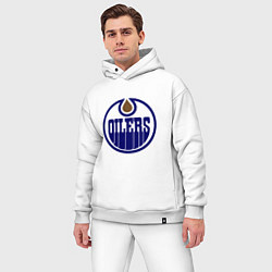 Мужской костюм оверсайз Edmonton Oilers, цвет: белый — фото 2