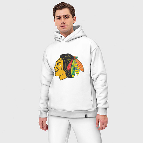 Мужской костюм оверсайз Chicago Blackhawks / Белый – фото 3