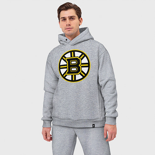 Мужской костюм оверсайз Boston Bruins / Меланж – фото 3