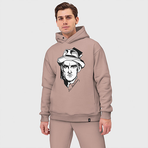 Мужской костюм оверсайз Маяковский / Пыльно-розовый – фото 3