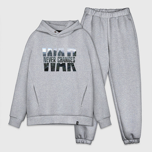 Мужской костюм оверсайз War never changes / Меланж – фото 1