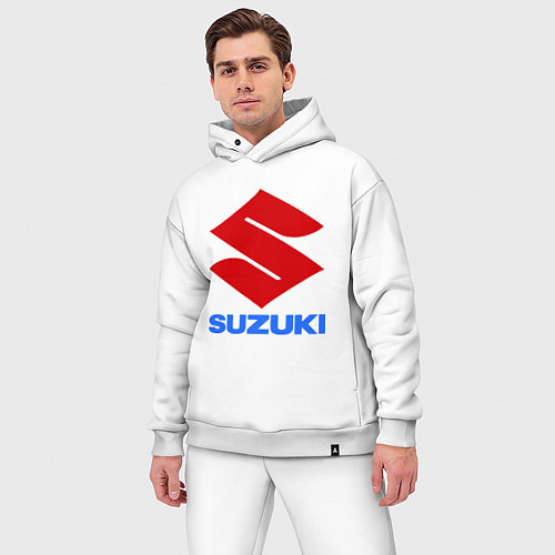 Мужской костюм оверсайз Suzuki / Белый – фото 3