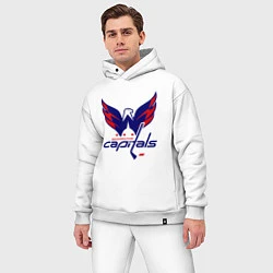 Мужской костюм оверсайз Washington Capitals: Ovechkin, цвет: белый — фото 2