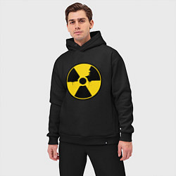 Мужской костюм оверсайз Радиоактивность, цвет: черный — фото 2