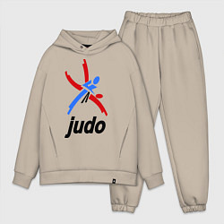 Мужской костюм оверсайз Judo Emblem, цвет: миндальный