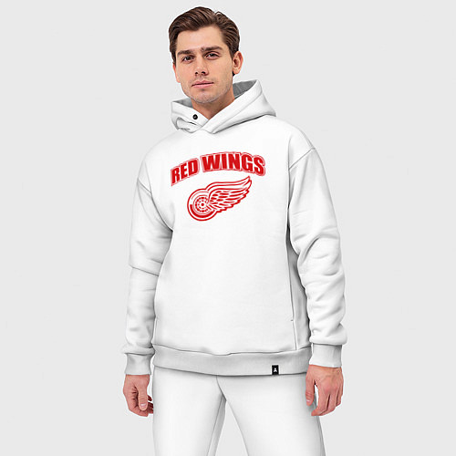 Мужской костюм оверсайз Detroit Red Wings / Белый – фото 3