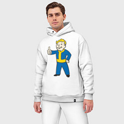 Мужской костюм оверсайз Fallout Boy, цвет: белый — фото 2