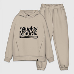 Мужской костюм оверсайз Naughty by nature, цвет: миндальный