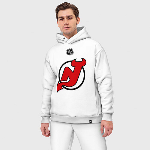 Мужской костюм оверсайз New Jersey Devils: Kovalchuk 17 / Белый – фото 3