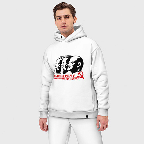 Мужской костюм оверсайз Навстречу будущему СССР / Белый – фото 3