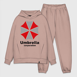 Мужской костюм оверсайз Umbrella corporation, цвет: пыльно-розовый