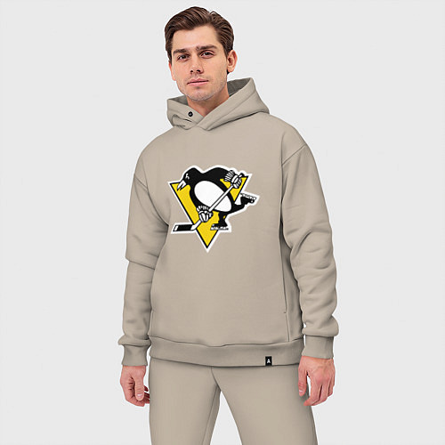 Мужской костюм оверсайз Pittsburgh Penguins / Миндальный – фото 3