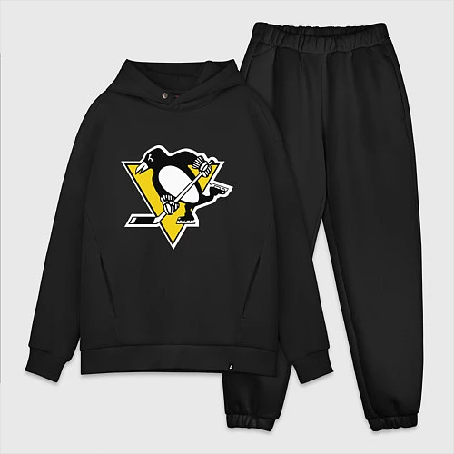 Мужской костюм оверсайз Pittsburgh Penguins / Черный – фото 1