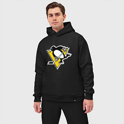 Мужской костюм оверсайз Pittsburgh Penguins, цвет: черный — фото 2