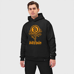 Мужской костюм оверсайз Bitcoin Tree, цвет: черный — фото 2