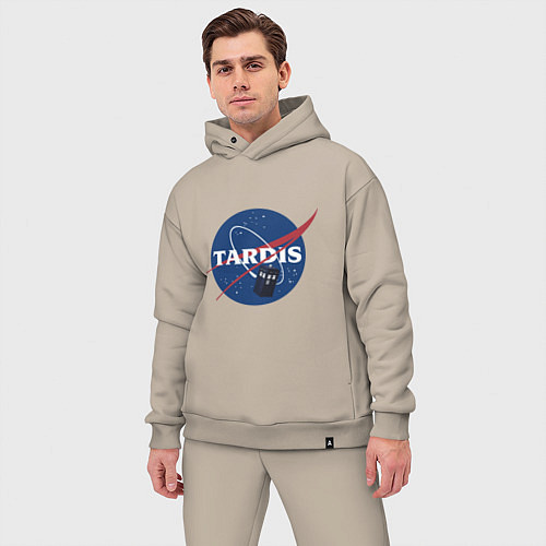 Мужской костюм оверсайз Tardis NASA / Миндальный – фото 3