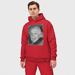 Мужской костюм оверсайз Энштейн дурачится, цвет: красный — фото 2