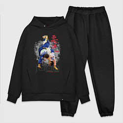 Мужской костюм оверсайз Дзюдо: национальная команда, цвет: черный