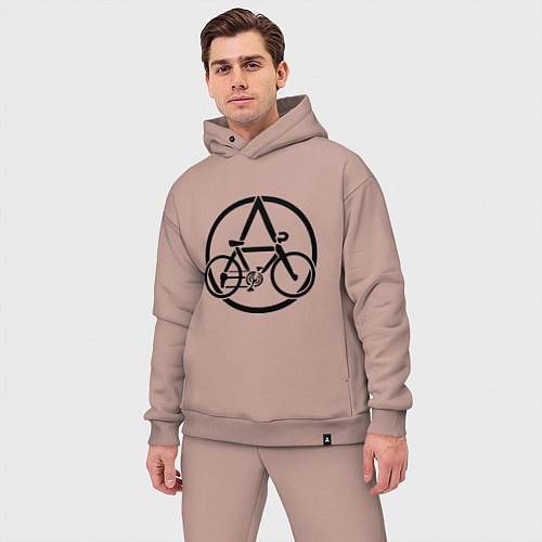 Мужской костюм оверсайз Anarchy Bike / Пыльно-розовый – фото 3