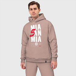 Мужской костюм оверсайз Bayern FC: Mia San Mia, цвет: пыльно-розовый — фото 2