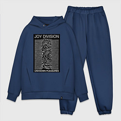 Мужской костюм оверсайз Joy Division: Unknown Pleasures цвета тёмно-синий — фото 1