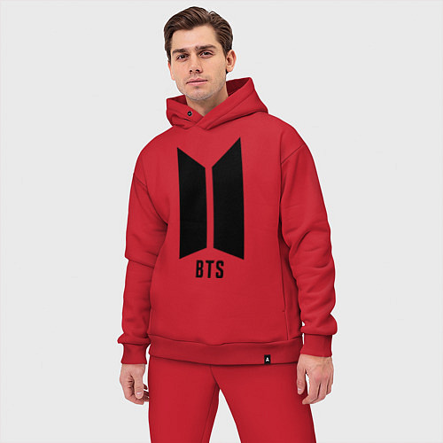 Мужской костюм оверсайз BTS Army / Красный – фото 3