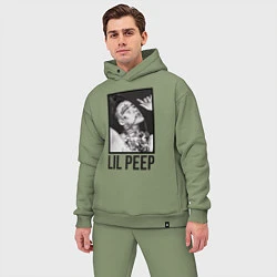 Мужской костюм оверсайз Lil Peep: Black Style, цвет: авокадо — фото 2