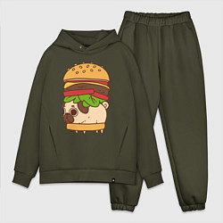 Мужской костюм оверсайз Мопс-бургер