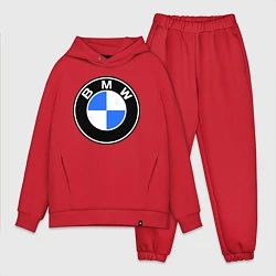 Мужской костюм оверсайз Logo BMW, цвет: красный