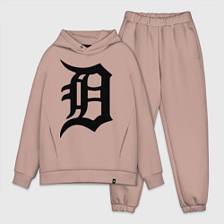 Мужской костюм оверсайз Detroit Tigers, цвет: пыльно-розовый